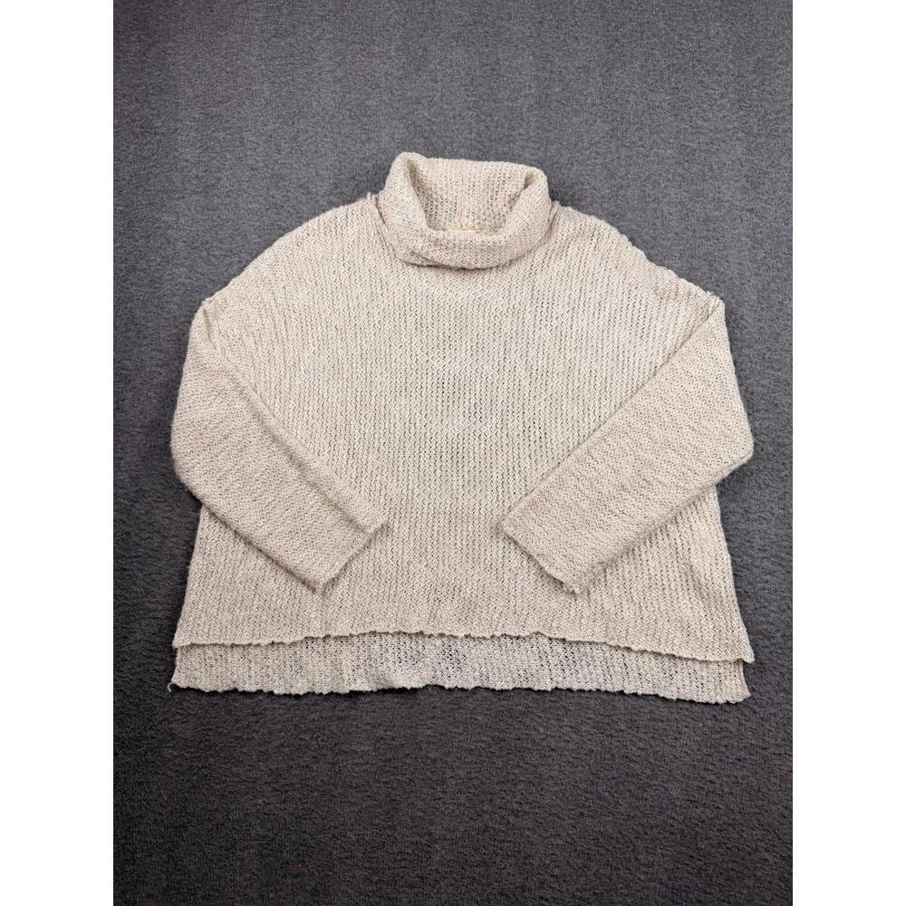 Altar'd State Women's Size XS Cropped Sweater Creme Cowl Pullover